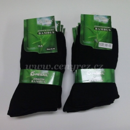 Černé zdravotní bambusové ponožky